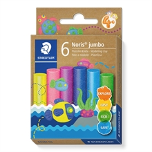 STAEDTLER Pâte à modeler plastiline Noris jumbo, 6 couleurs